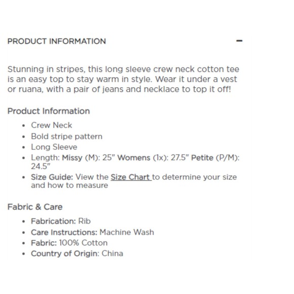 cj. banks 2x  christopher banks long sleeve crew neck tee - Picture 6 of 6